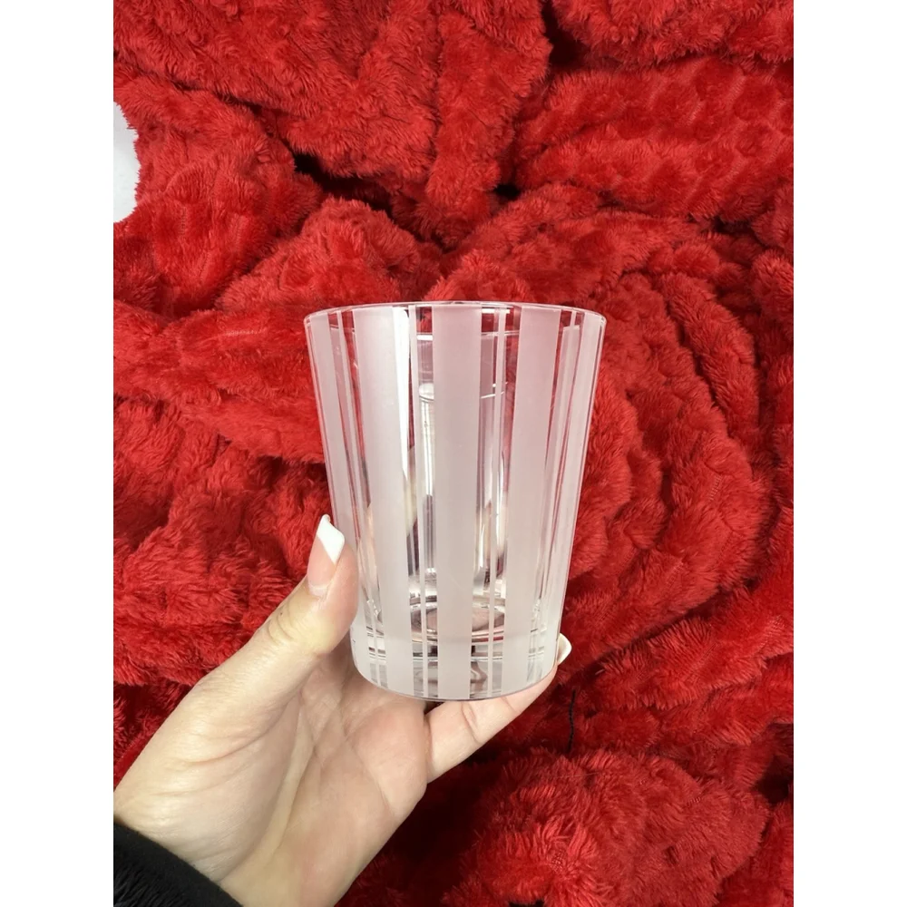 NEST Fragrances Empty Heavy Large 8.1 Oz Glass Tapered Candle Jar Frosted Stripe - Picture 3 of 6